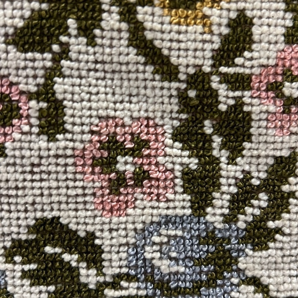Vintage 1960s needlepoint floral purse amazing condition - Picture 2 of 11